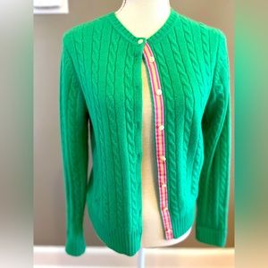 Lilly Pulitzer cashmere cables cardigan. Women’s medium